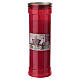 Bougie votive Pape Léon XIV T50 rouge cire blanche 20 cm s1