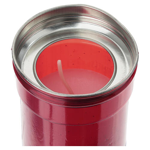 Lumino votivo Papa Leone XIV T50 rosso cera bianca 20 cm  2