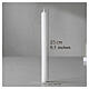White votive candle 23x1.5 cm (243 pcs-10kg) s3