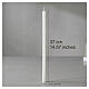 Votive candle in white wax, 15x0.6 in, SET of 156, 10 kg s3