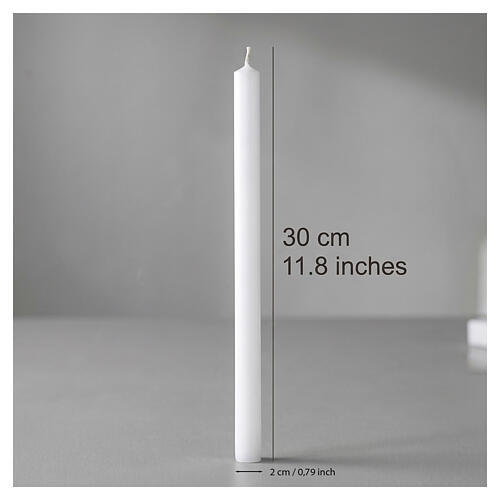 Świece wotywne 30x2 cm, biały wosk, 275 sztuk 3