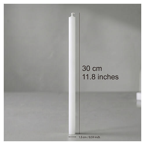 Bougie votive 30x1,5 cm blanche SET 272 PCS 10kg 3