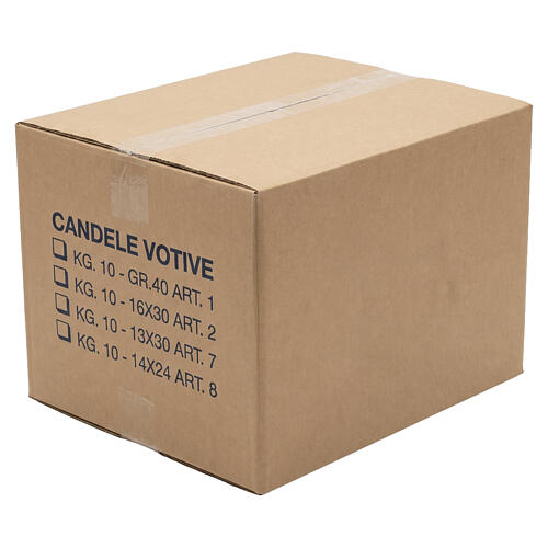 Velas votivas 24x1,5 cm de cera blanca (CAJA 316 PIEZAS - 10 KG) 5