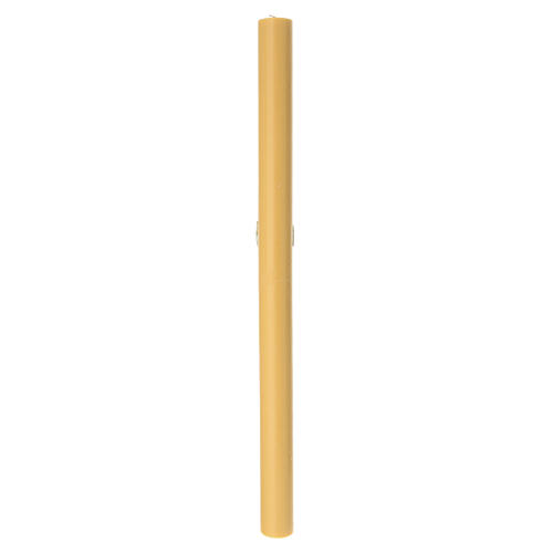 Cero pasquale profumato al miele 120x8 cm giallo albero della vita verde  5