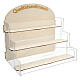 Wood and acrylic display rack for three incense rows Qualitatsweihrauch s2