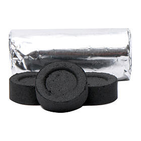 Greek incense charcoals 2,7 cm diameter-114 pieces-45 min