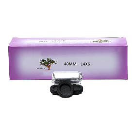 Carvões para Incenso: Carvões gregos para Incenso diâmetro 4 cm - 84 unidades - 60 minutos
