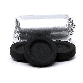 Carvões para Incenso: Carvões gregos para Incenso diâmetro 4 cm - 84 unidades - 60 minutos