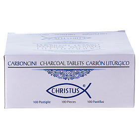 Carbón griego pastillas 4 cm - 100 unidades