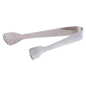 Charcoal tongs of silver-plated brass