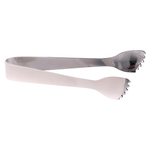 Charcoal tongs of silver-plated brass 2