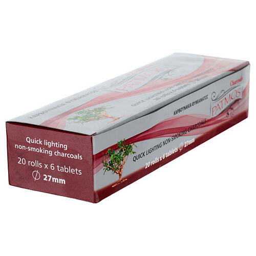 Carboncini greci 27 mm a rapida accensione 120 pz no fumo 3