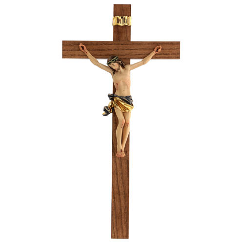 Bemaltes Kruzifix - gerades Kreuz 1