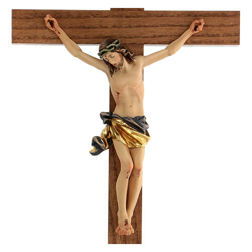 Bemaltes Kruzifix - gerades Kreuz 2