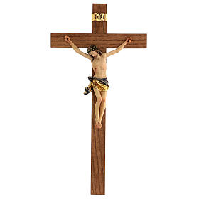 Krzyż prosty krucyfiks pomalowany