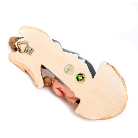 Acquasantiera angelo custode legno acero s3