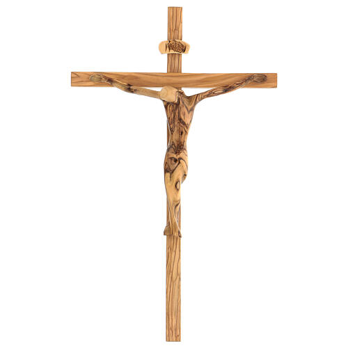 Crucifix, bois d'olivier Terre Sainte 1
