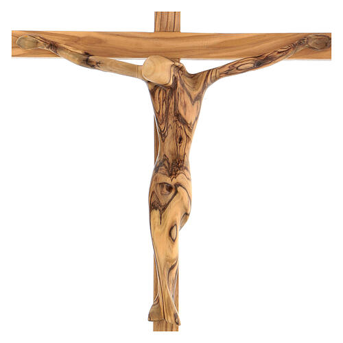Crucifix, bois d'olivier Terre Sainte 2