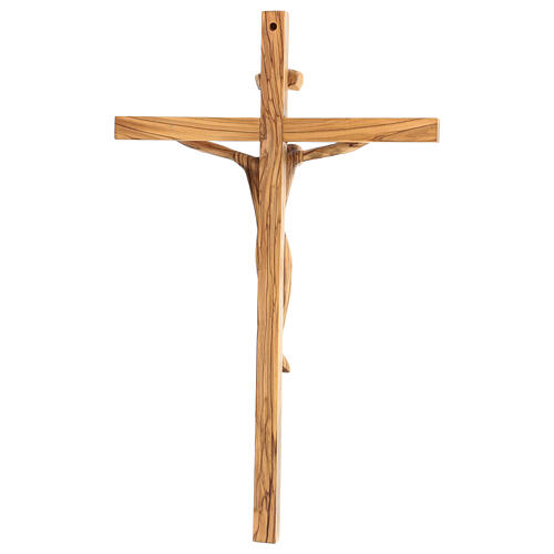 Crucifix, bois d'olivier Terre Sainte 3