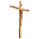 Crucifix, bois d'olivier Terre Sainte s4