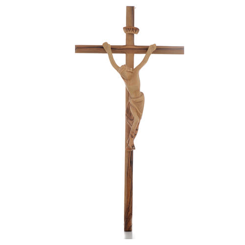 Crucifix, bois d'olivier Terre Sainte, taille moyenne 1