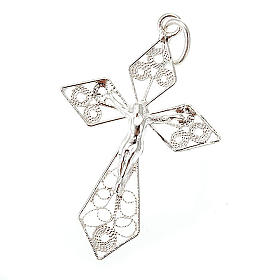Pingentes, Cruzes, Broches, Correntes: Cruz pingente filigrana prata 800 Pingentes, Cruzes, Broches, Correntes: Cruz pingente filigrana prata 800