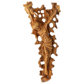 Inlayed olive wood crucifix