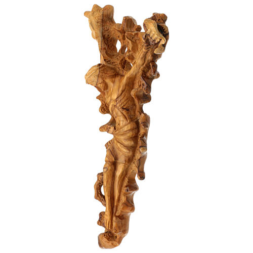 Inlayed olive wood crucifix 3