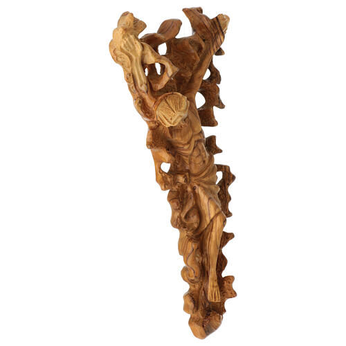 Inlayed olive wood crucifix 4