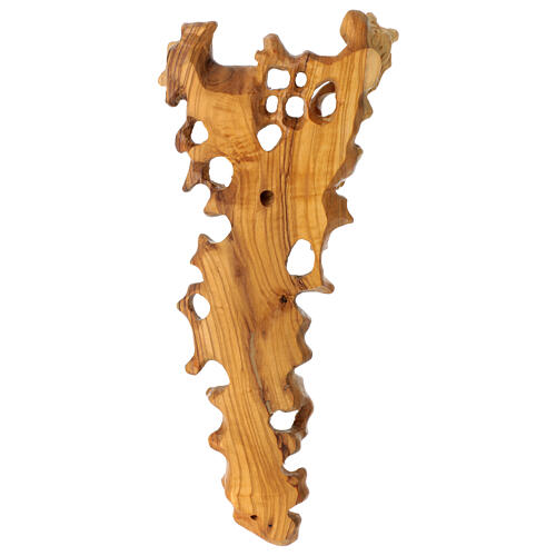 Inlayed olive wood crucifix 5