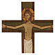 Chrystus na krzyżu drewno relief pomalowany 32 cm s2