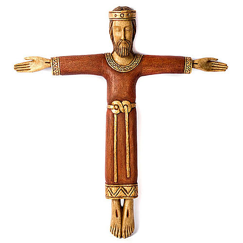 Crucifix, Christ Prêtre et Roi bois 1