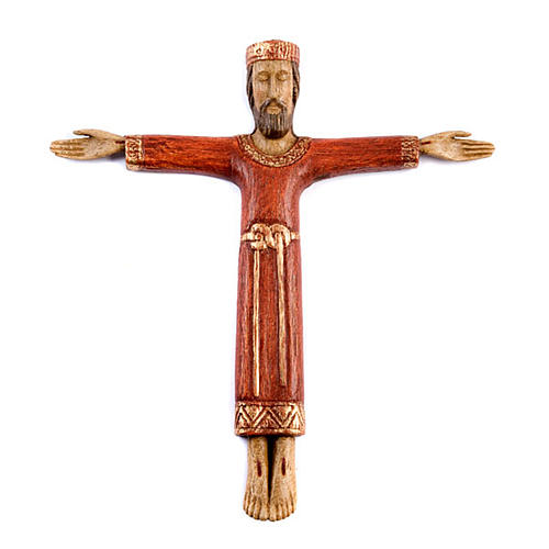 Crucifix, Christ Prêtre en bois 1