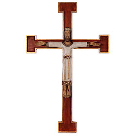 Crucifix, Christ Prêtre en bois, affichage mur