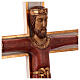 Crucifix, Christ Prêtre en bois, affichage mur s13