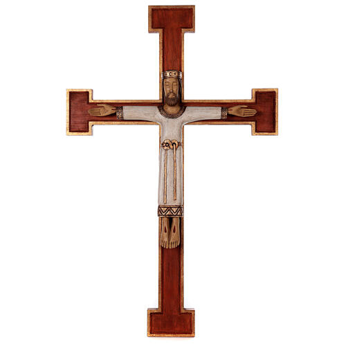 Cristo Sacerdote madeira cruz de parede 1