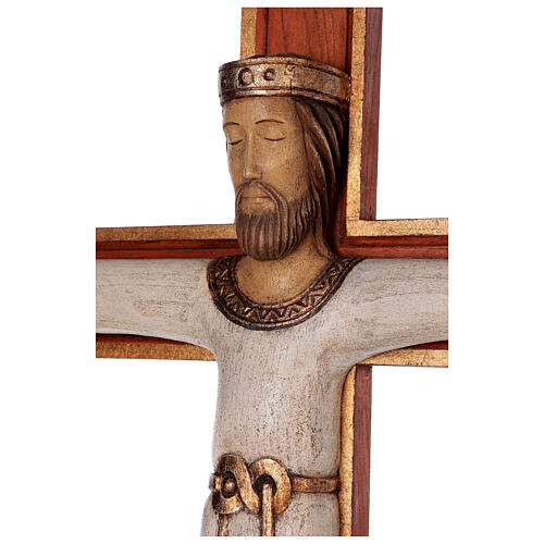 Cristo Sacerdote madeira cruz de parede 4