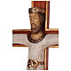 Cristo Sacerdote madeira cruz de parede s4