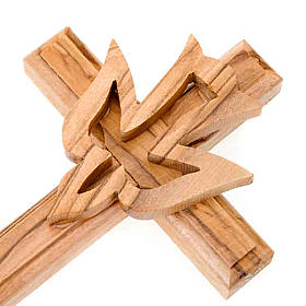 Kruzifix Oliven-Holz mit Taube