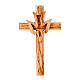 Crucifix en bois d'olivier, colombe s1