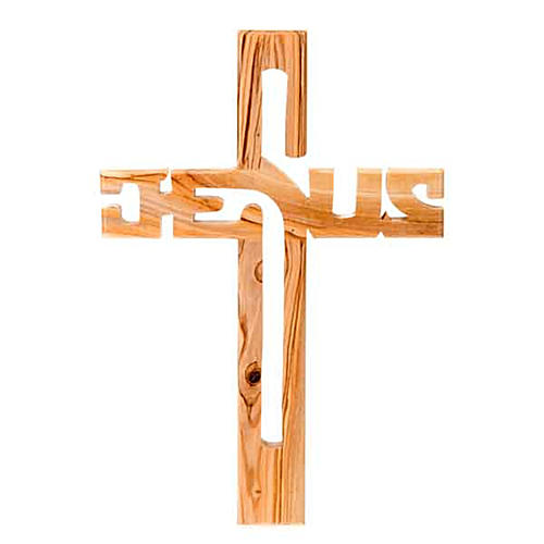 Crucifixo madeira oliveira Jesus 1