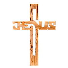 Olive wood Jesus crucifix