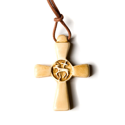 Cross pendant in Pyrenean stone 3