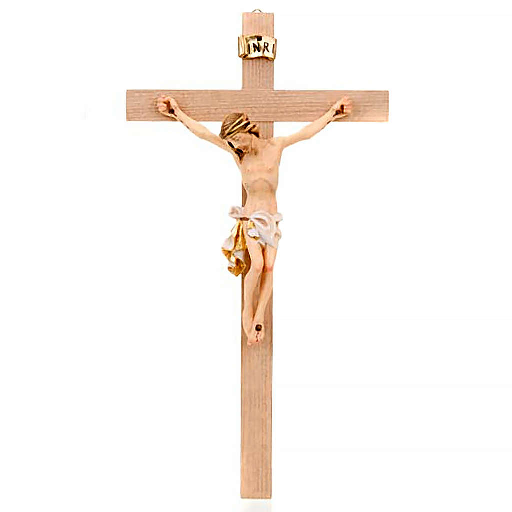Corpo di Cristo croce dritta veste bianca e oro | vendita online su HOLYART