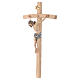 Crucifix Christ with blue vest on courved cross s2