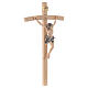 Crucifix Christ with blue vest on courved cross s3