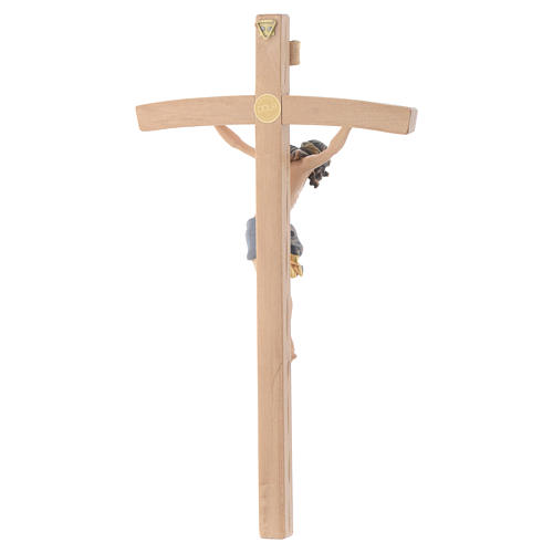 Crucifixo túnica azul escuro cruz curva 4
