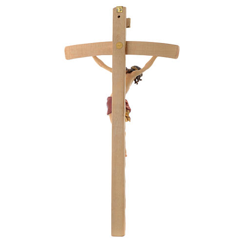 Crucifix Christ with red vest on courved cross 4