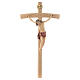 Crucifix Christ with red vest on courved cross s1