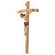 Crucifix Christ with red vest on courved cross s2